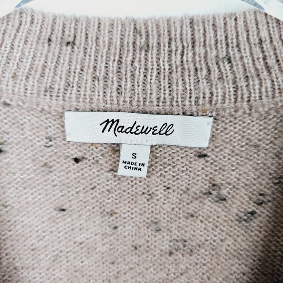 Madewell AF522 Blush Pink Wool Blend V-Neck Sweater, size Small - Picture 3 of 7